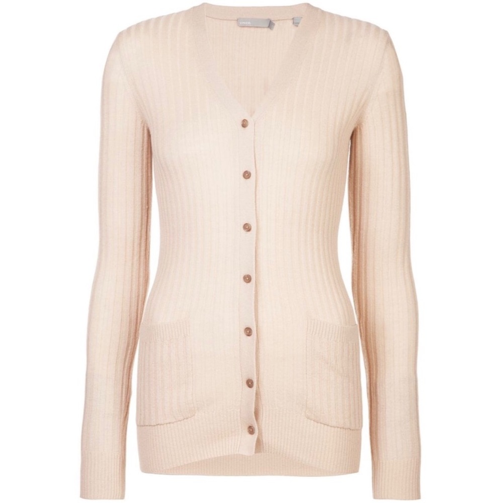 NWT Vince Ribbed Cardigan 100% Cashmere